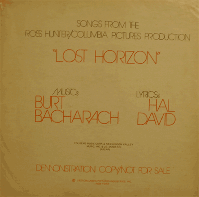 Lost horizon (blue vinyl) (MT-/MT-, 75,-- E)